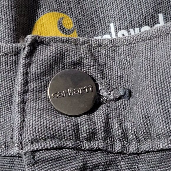 Carhartt Rigby Canvas Work Shorts Mens Size 42 Rugged Flex Relaxed Fit Gray NEW - Picture 11 of 13